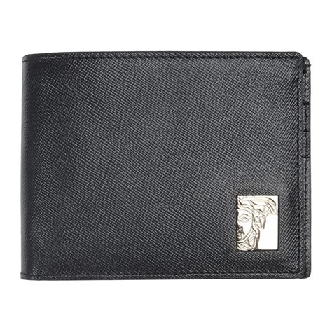 versace leather bifold wallet